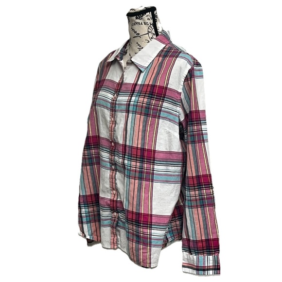 Talbots Plaid Button Down Shirt XLP – Preppy Anglercore Fishermen Camp Shirt - Picture 3 of 9